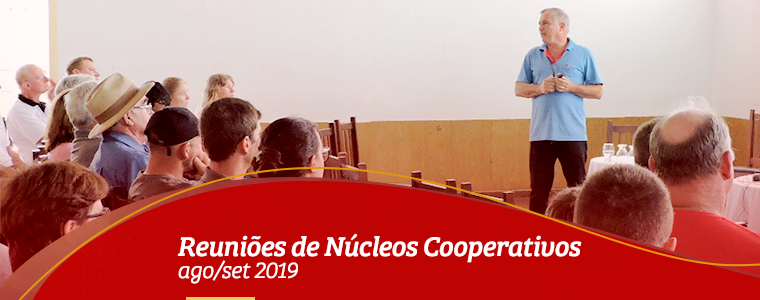 Calendário de reuniões de Núcleos Cooperativos – agosto e setembro/2019