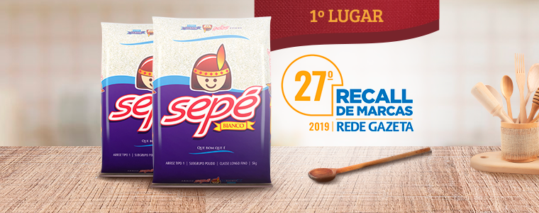 “Sepé” é a marca de arroz mais lembrada do Espírito Santo